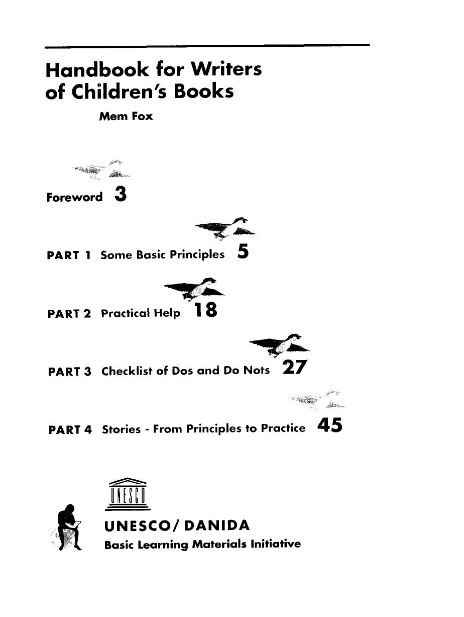 Handbook For Writers Of Children's Books